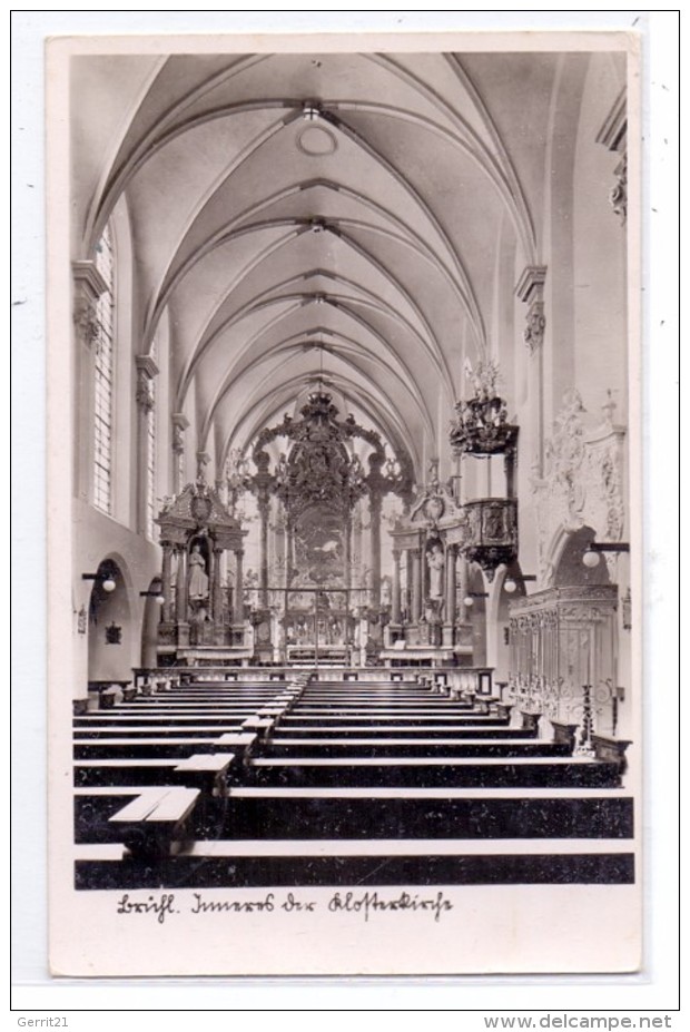 5040 BRÜHL, Klosterkirche, Innenansicht, 1951 - Bruehl