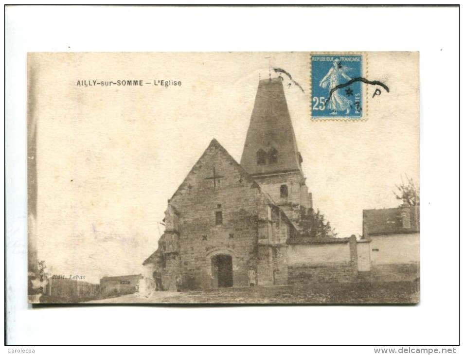 CP - AILLY SUR SOMME (80) L EGLISE - Autres & Non Classés