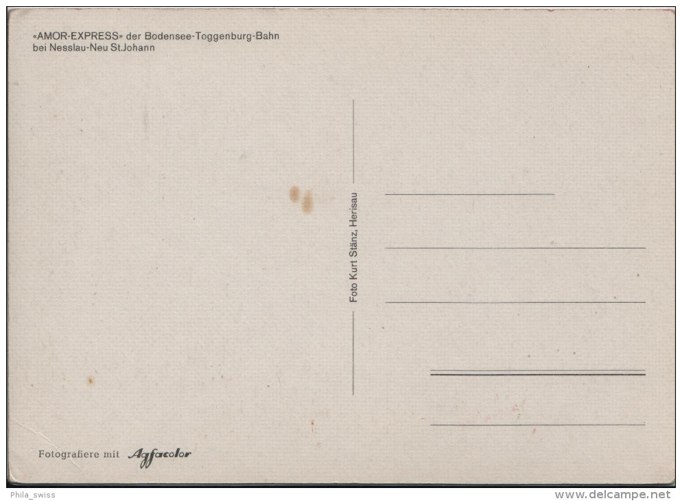 Nesslau - Neu St. Johann - Amor-Express Der Bodensee-Toggenburg-Bahn - Autres & Non Classés