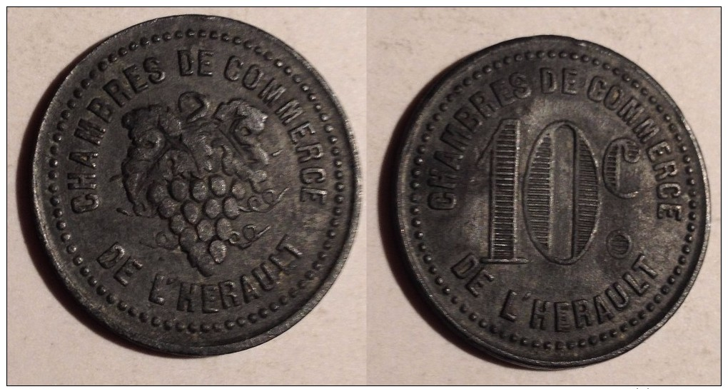 GETTONE JETON TOKEN FRANCIA 10 CENT. CHAMBRES DE COMMERCE - Monétaires/De Nécessité