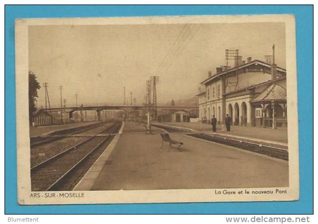 CPSM - Chemin De Fer La Gare De ARS SUR MOSELLE 57 - Ars Sur Moselle