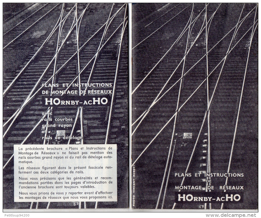 2 PLANS ET INSTRUCTIONS DE MONTAGE DE RESEAUX HOrnby Ac-HO - Francese