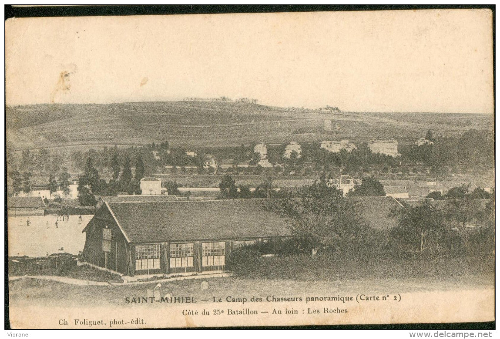 Le Camp Des Chasseurs Panoramique (carte N° 2) Côte Du 25e Bataillon - Au Loin : Les Roches - Saint Mihiel