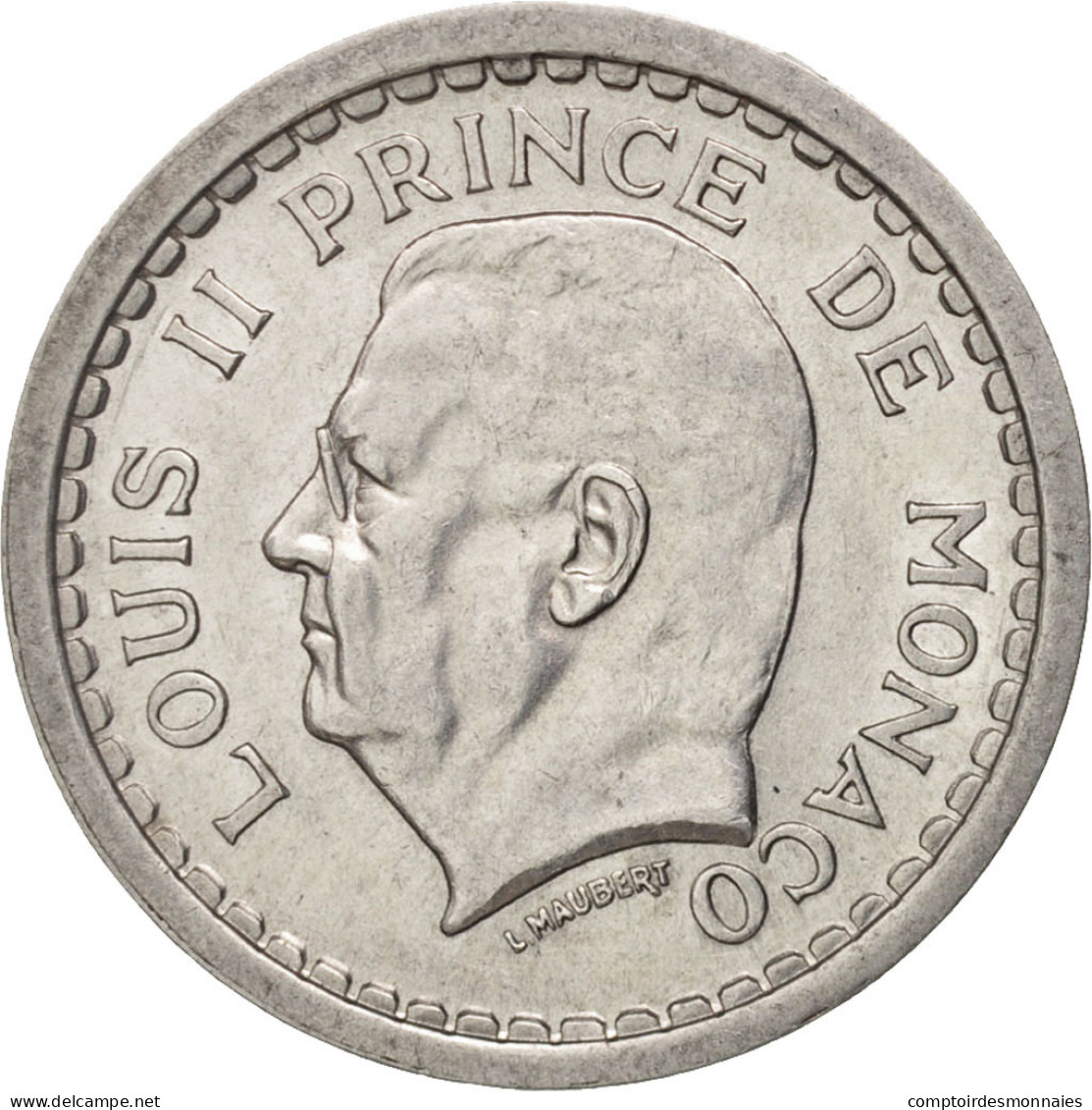 Monnaie, Monaco, Louis II, Franc, 1943, SUP, Aluminium, KM:120, Gadoury:131 - 1922-1949 Louis II