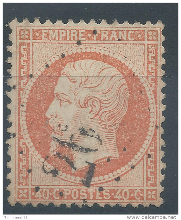 Lot N°30797  Variété/n°23, Oblit GC, Nuages De Points Blancs Autour De La Tête - 1862 Napoleon III