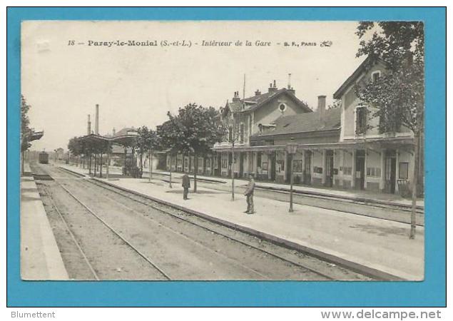 CPA 18 - Chemin De Fer La Gare De PARAY LE MONIAL 71 - Paray Le Monial