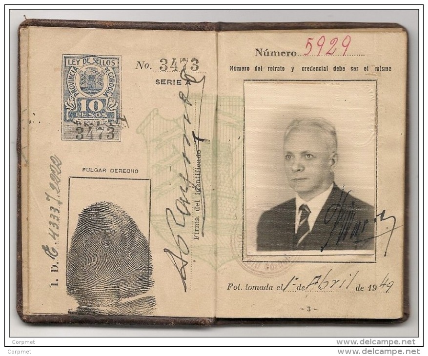 ARGENTINA - Xrare 1949 PASSPORT - PASSEPORT - Israel 1949 Visa And Consular Revenues - Rare ITALIA Revenues - See Descr - Historical Documents