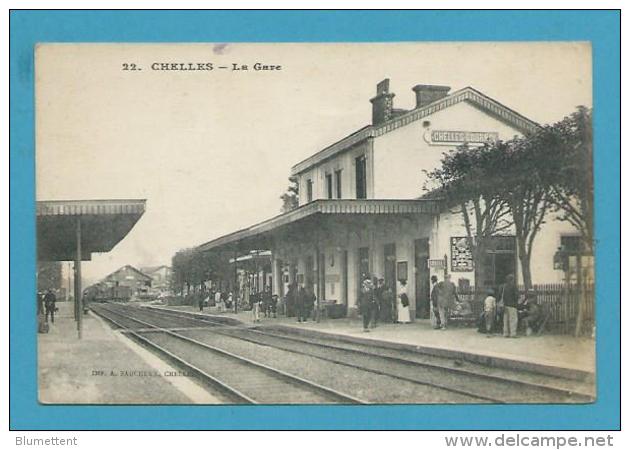 CPA 22 - Chemin De Fer Arrivée Du Train En Gare De CHELLES 77 - Chelles