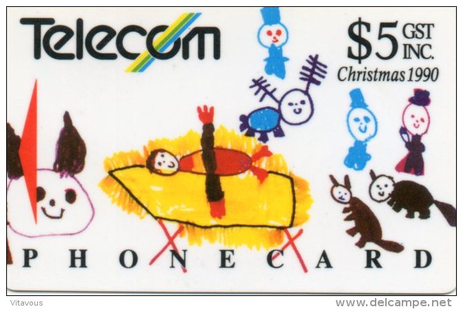 Dessin D'enfant Children Télécarte Nouvelle Zealand Zélande W192 - Nouvelle-Zélande