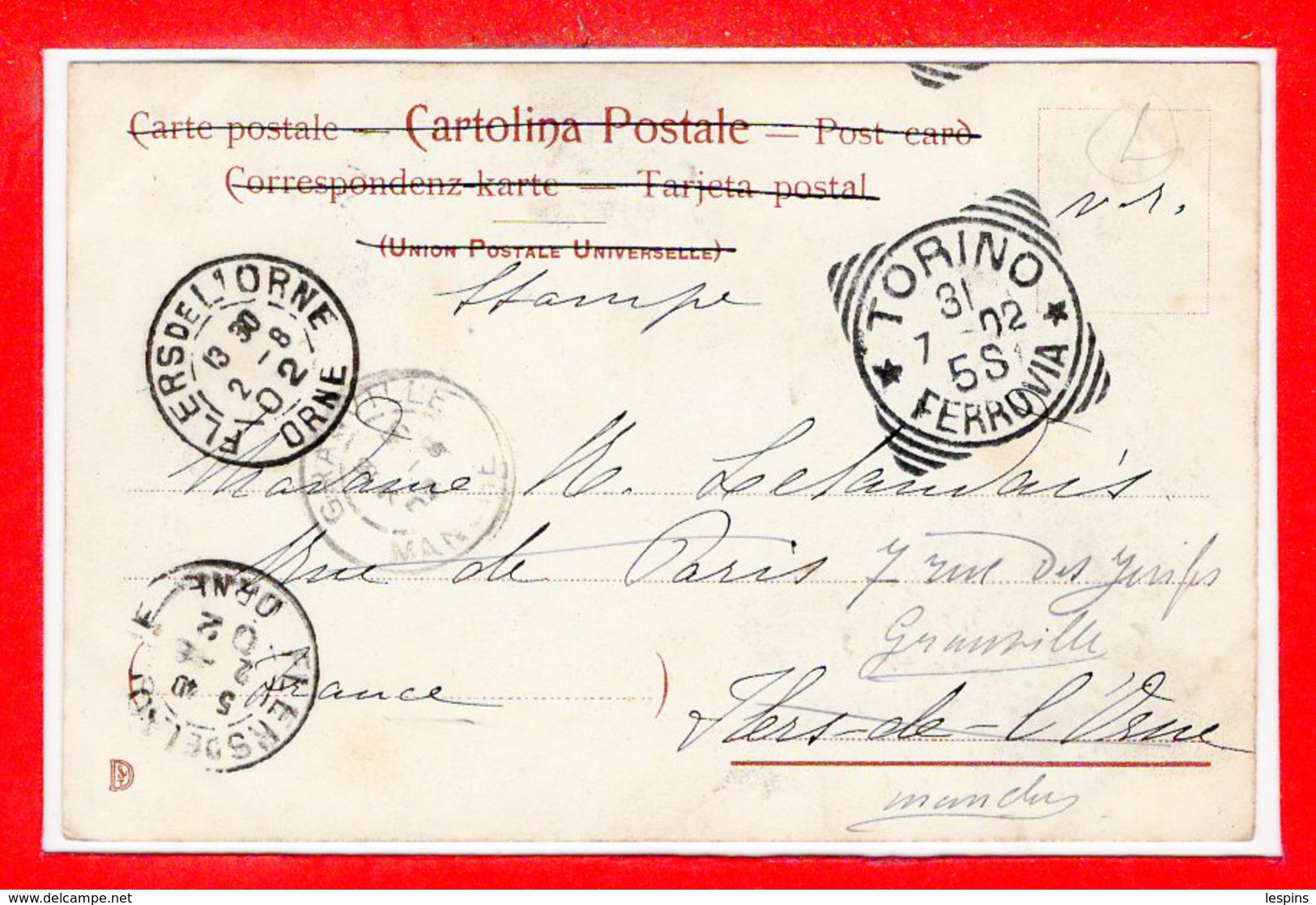 ITALIE -  TURINO --  1902 - Colecciones & Lotes