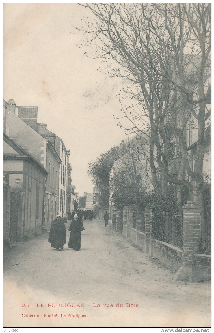 CPA 44 LE POULIGUEN La Rue Du Bois - Le Pouliguen