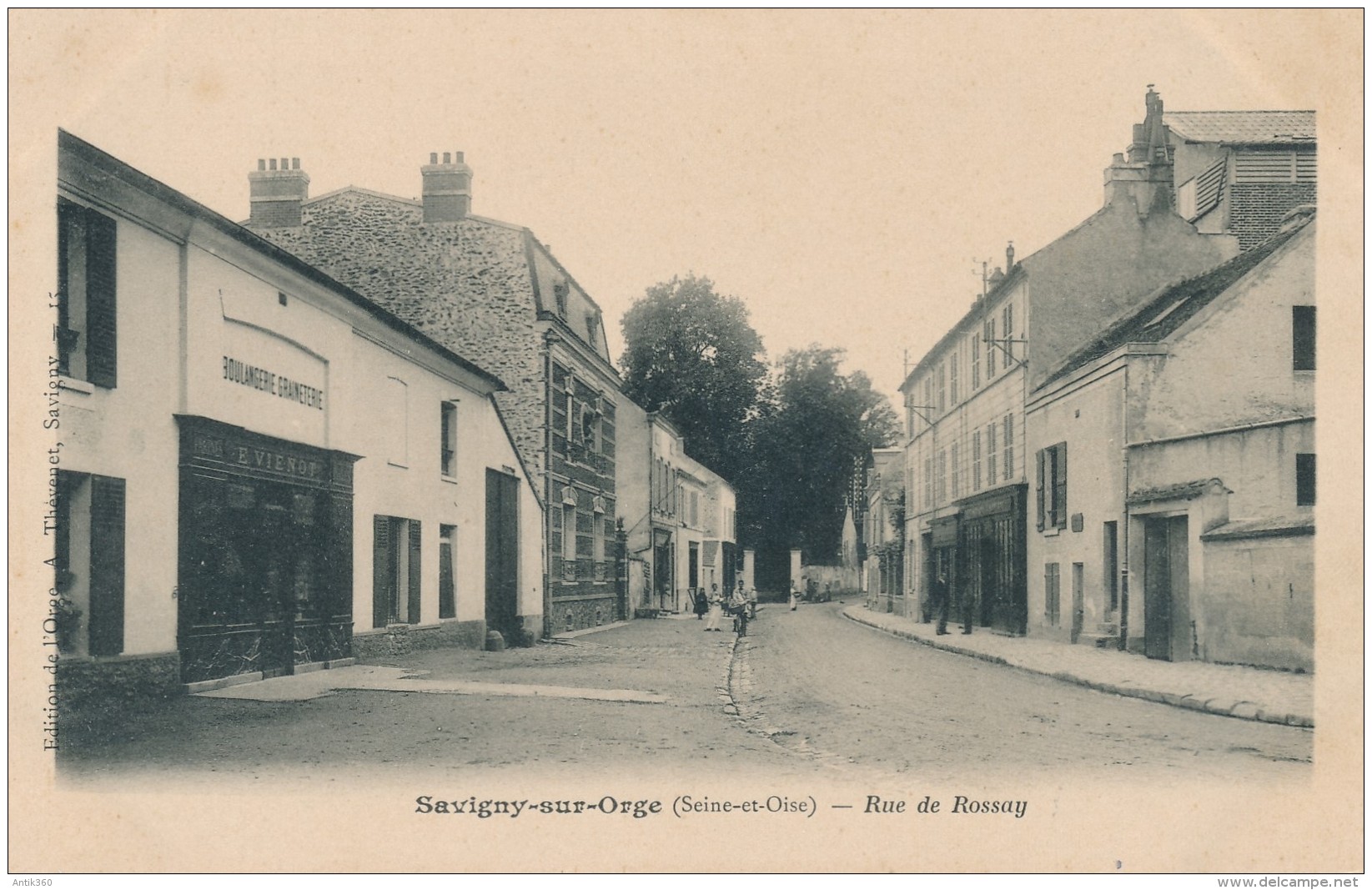 CPA 91 SAVIGNY SUR ORGE Rue De Rossay Boulangerie Graineterie VIENOT - Savigny Sur Orge