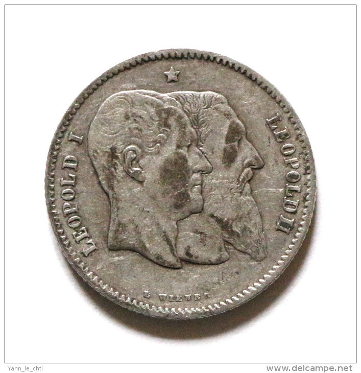 1 Franc 1830 1880  Royaume De Belgique  Leopold I  Leopold II  Argent  Silver - 1 Franc