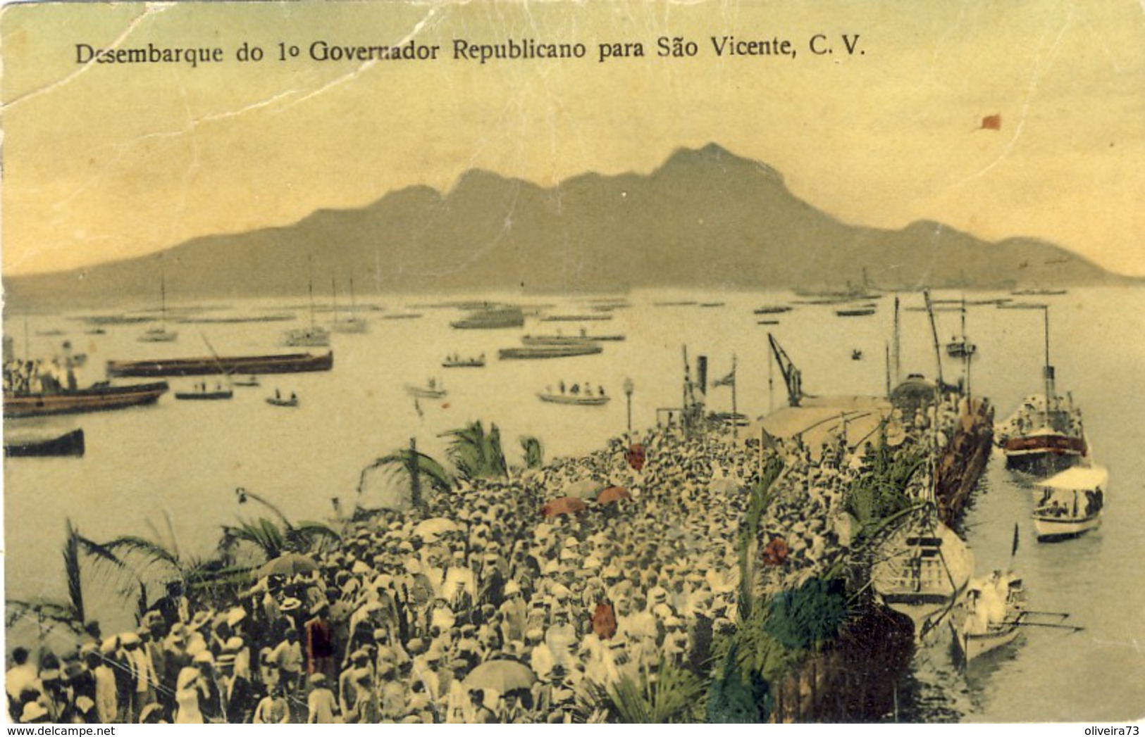 CABO VERDE, S. SÃO  VICENTE, Desmbarque Do 1º  Governador Republicano, 2 Scans - Capo Verde