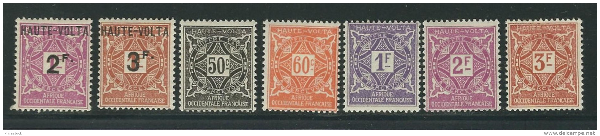 HAUTE VOLTA Taxe N° 9 & 10 + 16 à 20 * - Timbres-taxe