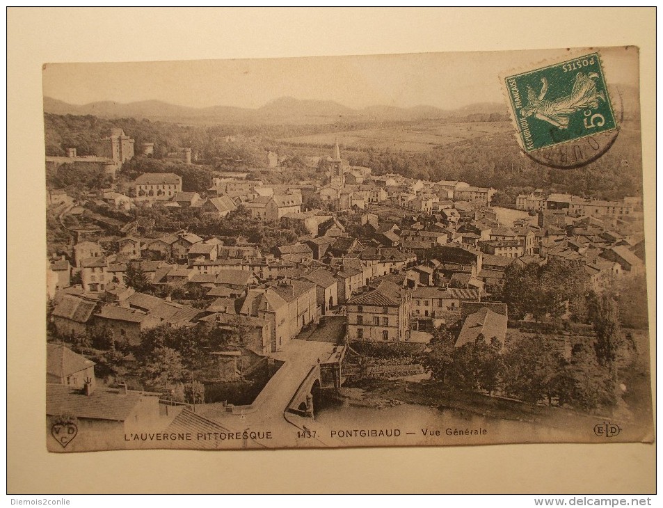 Carte Postale - PONTGIBAUD (89) - Vue Générale (310) - Autres & Non Classés