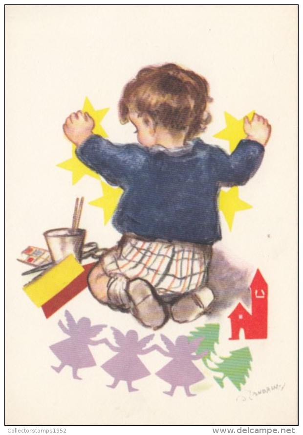 43381- CHILDREN PLAYING, ILLUSTRATION BY ZANDRINO - Zandrino