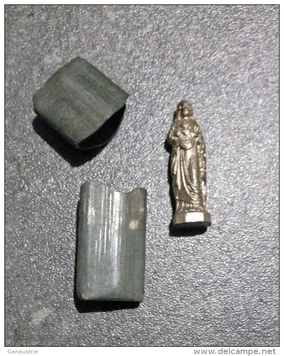 WW1 "Petite Statuette De Poilu 14-18 - Jésus Christ" Dans Boite De Zinc - Rare Dans Cet état ! - WWI - Vierge De Poilu - 1914-18