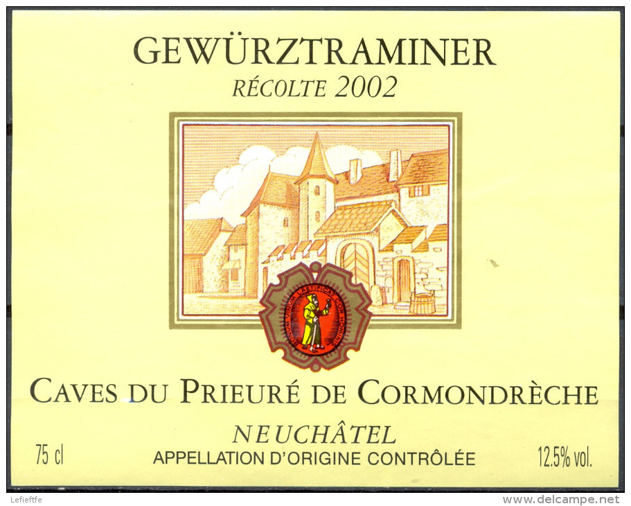 090 - Gewürtztraminer - 2002 - Caves Du Prieuré De Cormondrèche Neuchâtel A.O.C. - Gewürztraminer