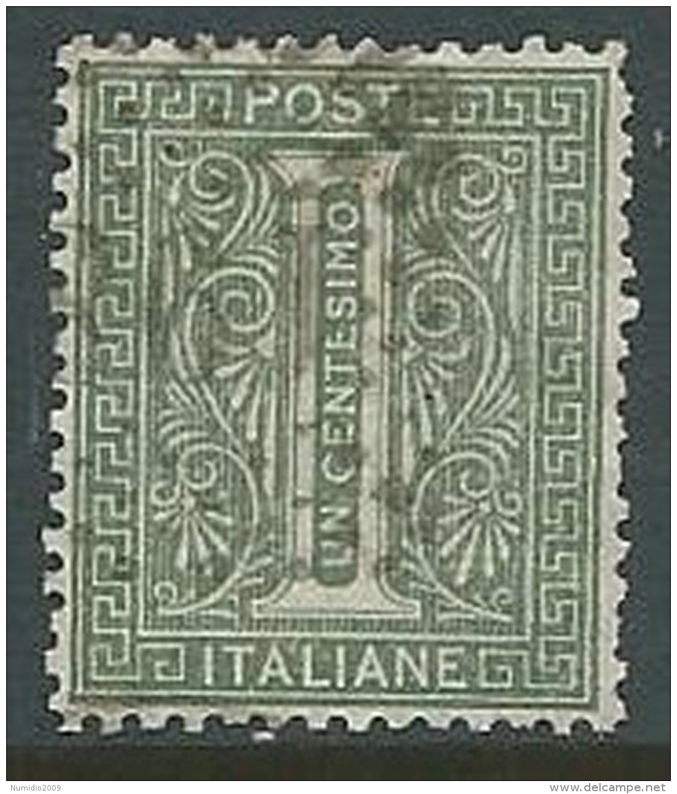 1863-65 REGNO USATO CIFRA 1 CENT - U42-3 - Usati