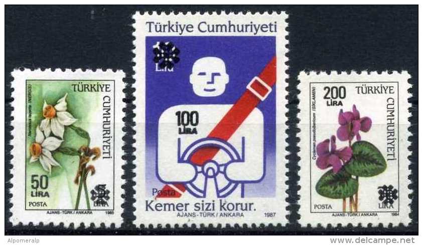 TURKEY 1990 (**) - Mi. 2880-82, Overprinted Regular Stamps - Neufs