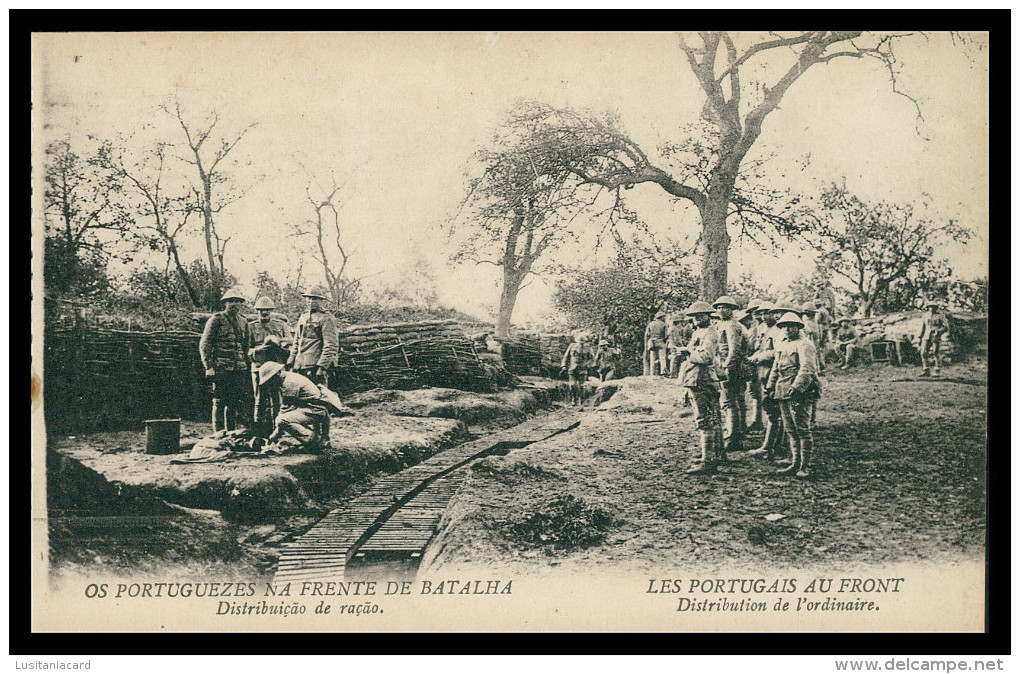 PORTUGAL«1ª GUERRA MUNDIAL»- Portuguezes Na Frente Da Batalha- Distribuição De Ração(Ed. Levy Fils & Cª) Carte Postale - Guerra 1914-18