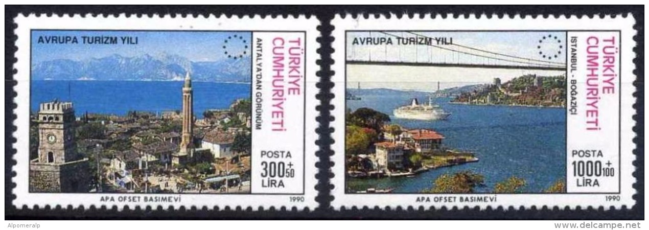 TURKEY 1990 (**) - Mi. 2884-85, European Tourism Year - Ungebraucht