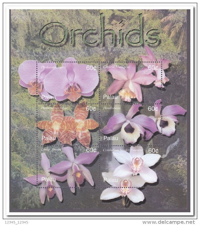 Palau 2003, Postfris MNH, Flowers, Orchids - Palau