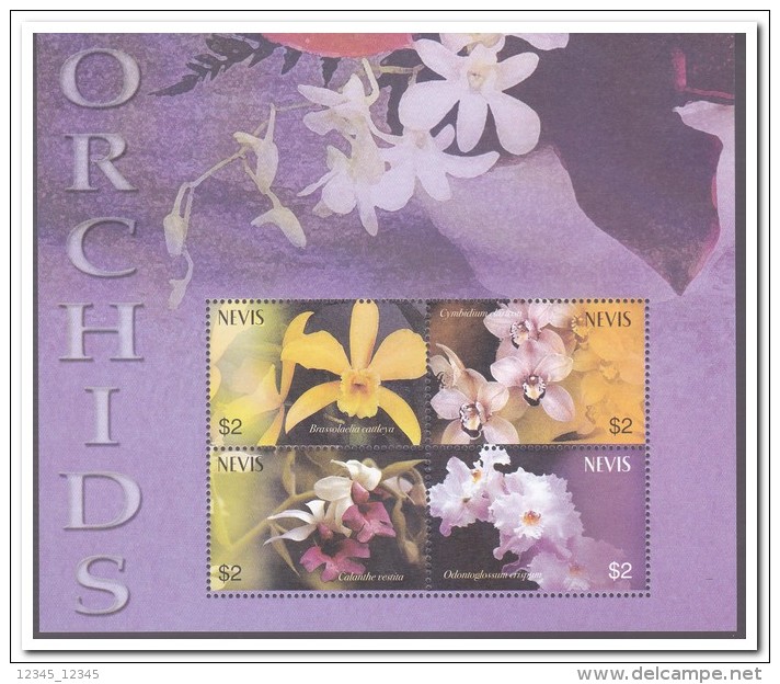 Nevis 2003, Postfris MNH, Flowers, Orchids - St.Kitts And Nevis ( 1983-...)