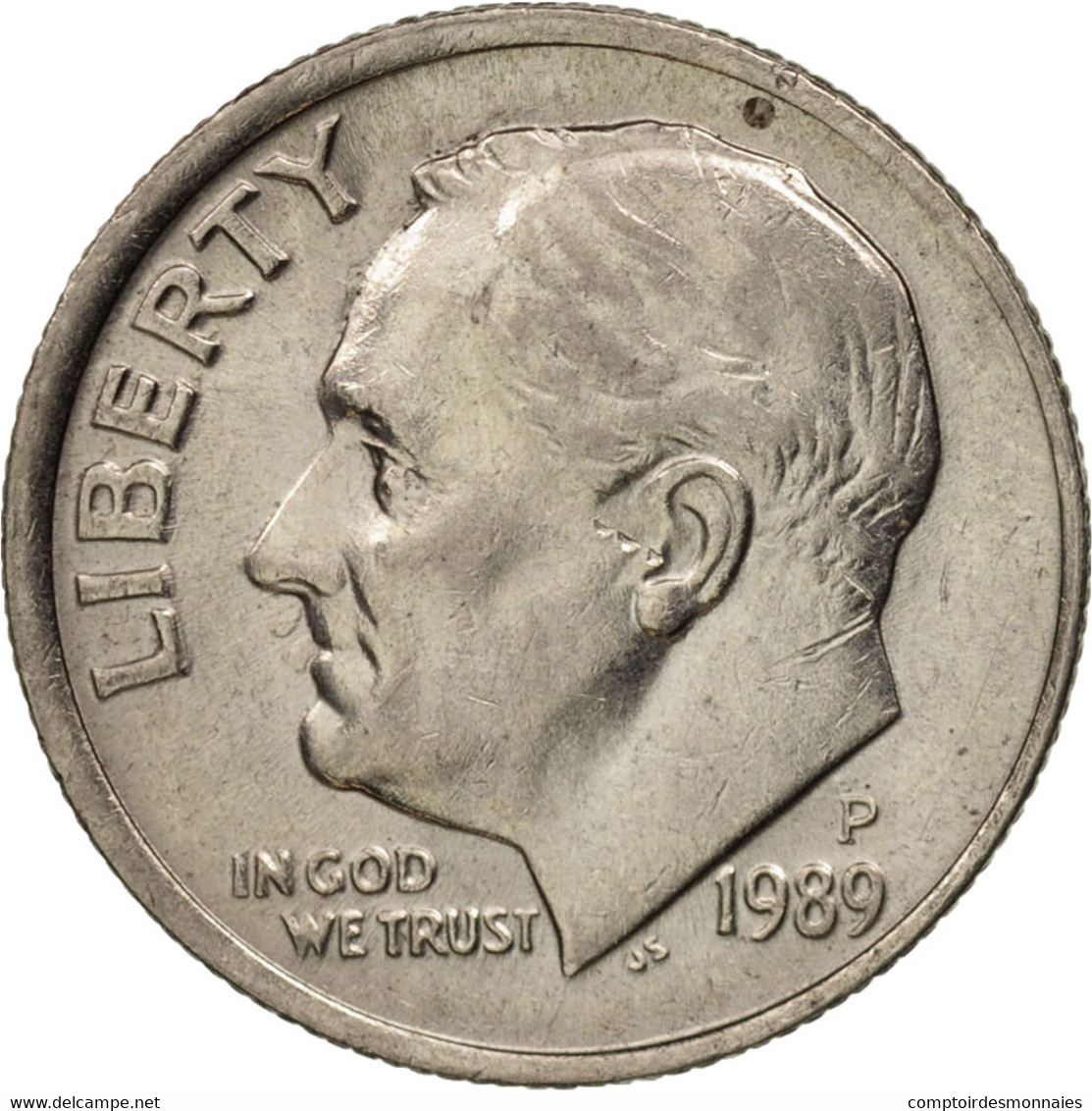 Monnaie, États-Unis, Roosevelt Dime, Dime, 1989, U.S. Mint, Philadelphie, SUP - 1946-...: Roosevelt