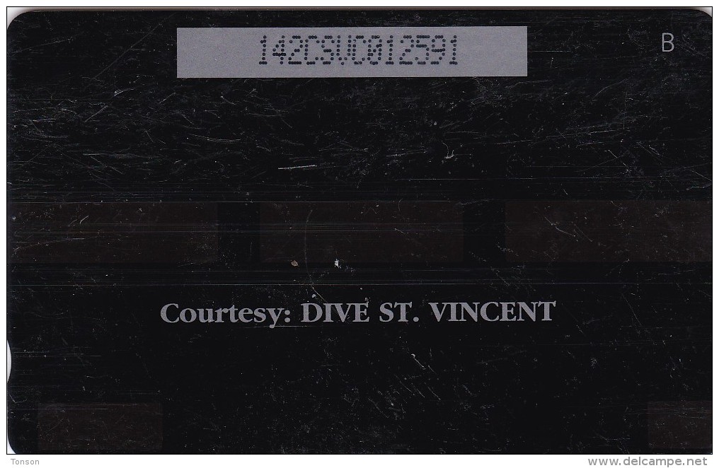 St. Vincent & The Grenadines, STV-142C, Sea Anemone,  2 Scans. - Saint-Vincent-et-les-Grenadines