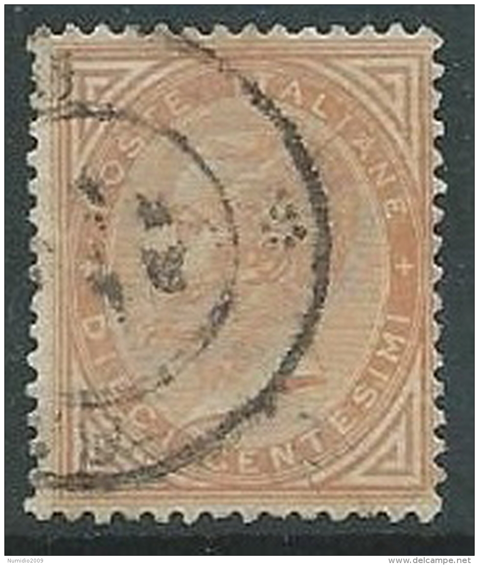 1863-65 REGNO USATO EFFIGIE 10 CENT - U46-7 - Afgestempeld