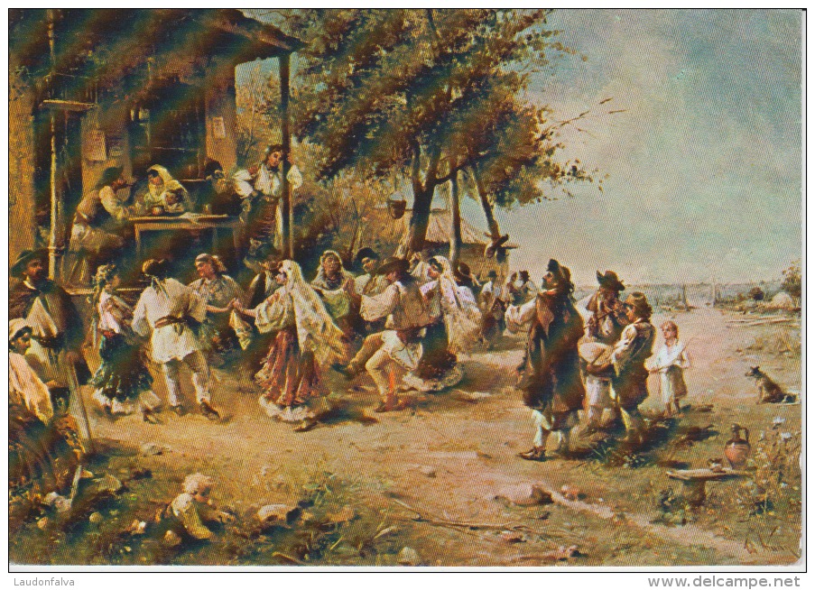 Romania - Theodor Aman - Hora De La Aninoasa - Ethnic Costumes - Europe