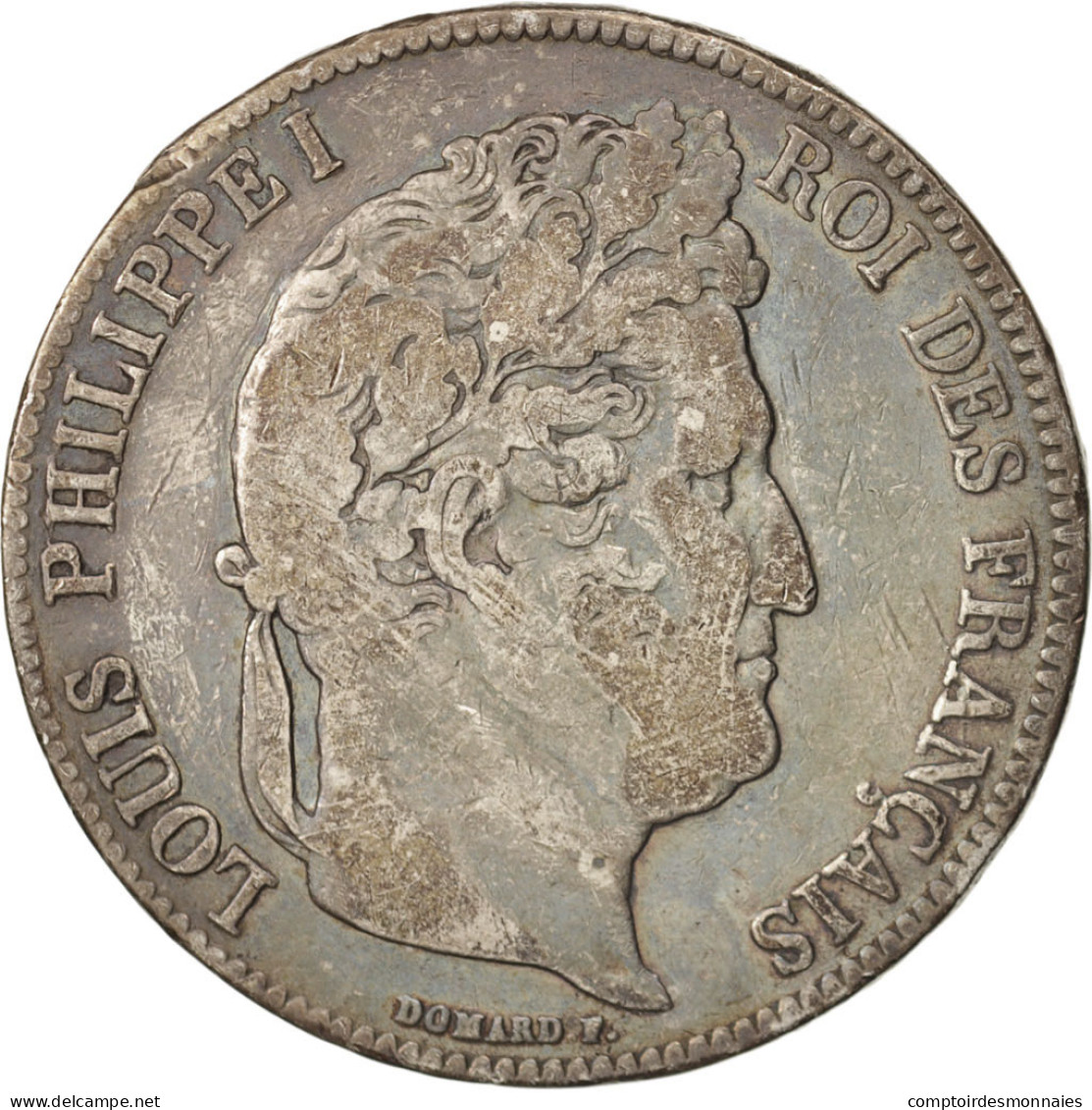 Monnaie, France, Louis-Philippe, 5 Francs, 1837, Bordeaux, TB, Argent, KM:749.7 - J. 5 Francs