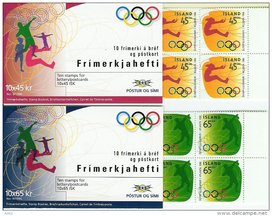 Iceland Island 1996  Olympic Summer Games, Booklet 3-4/1996 Mi 852-853  MNH(**) - Ongebruikt