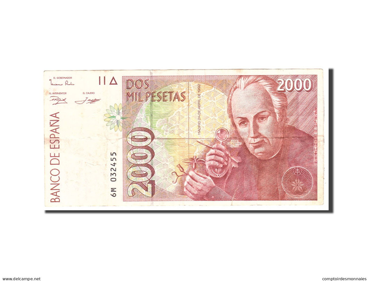 Billet, Espagne, 2000 Pesetas, 1992, 1992-04-24, KM:164, TTB - [ 4] 1975-… : Juan Carlos I