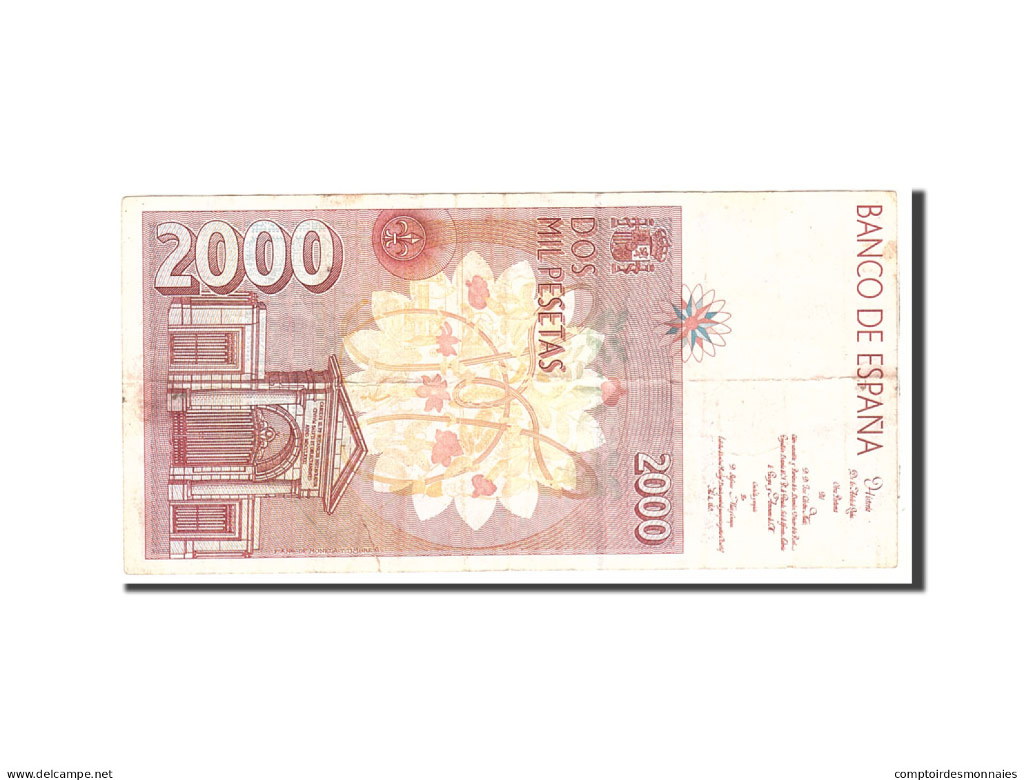 Billet, Espagne, 2000 Pesetas, 1992, 1992-04-24, KM:164, TTB - [ 4] 1975-… : Juan Carlos I