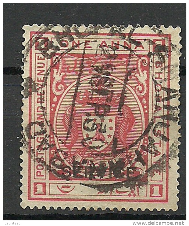BHOPAL STATE Of INDIA 1930 Dienstmarke Michel 6 O - Bhopal