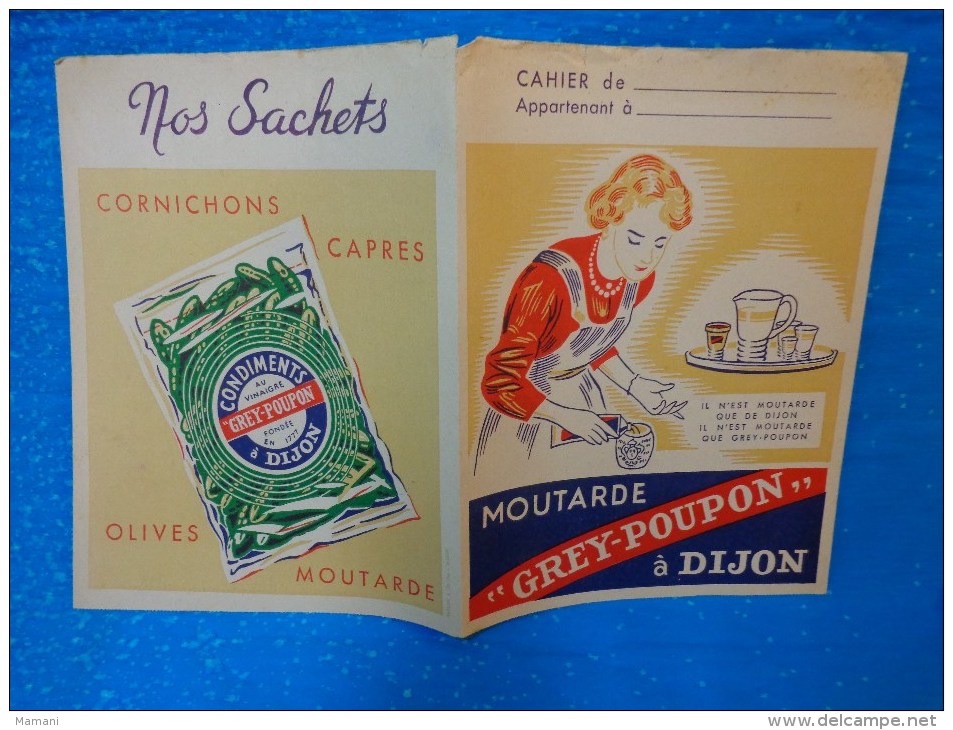 Lot De 2 Protege Cahier-  Condinent Savora-le Loup Et L'agneau-- Perroquet-moutarde Olive Capres  Grey Poupon Dijon - Autres & Non Classés