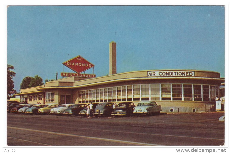 Rout 66, Villa Ridge Missouri, The Diamonds Restaurant, C1950s Vintage Postcard - Route '66'