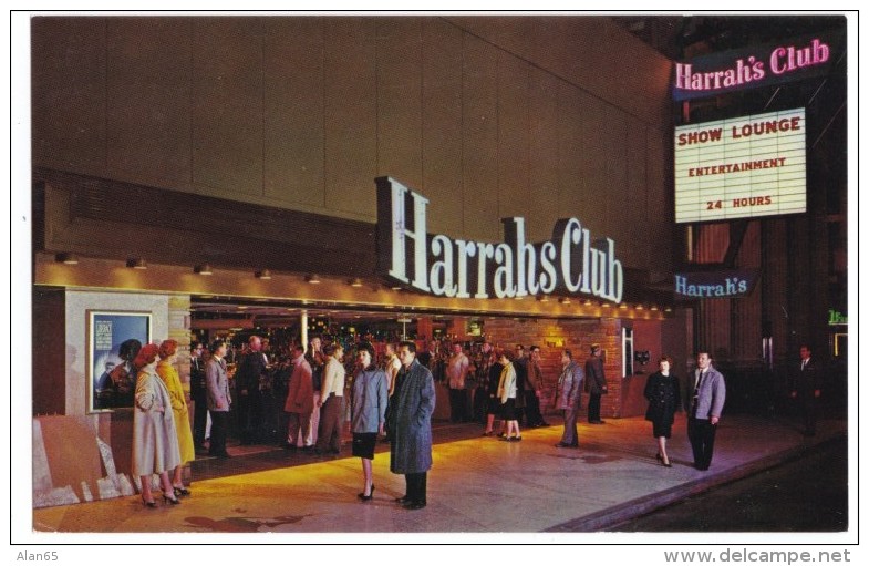 Reno Nevada, Harrah's Club, Casino Lounge Show, Fashion, C1950s Vintage Postcard - Reno