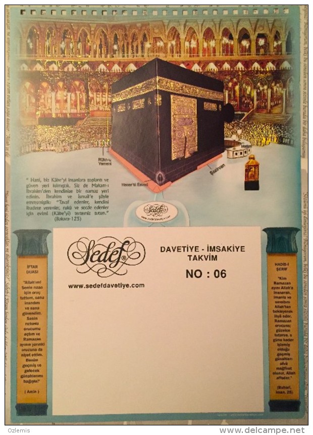 SAMPLE PAGE CALENDAR  SAUDI ARABIA MAKKA MOSQUE  CARDBOARD - Arabie Saoudite