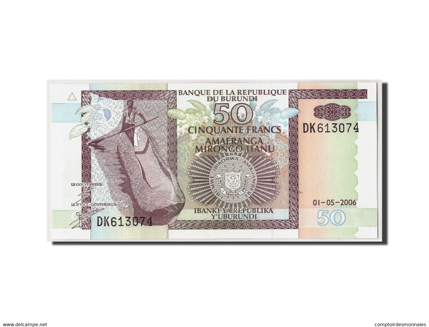 Billet, Burundi, 50 Francs, 2006, 2006-05-01, KM:36f, NEUF - Burundi