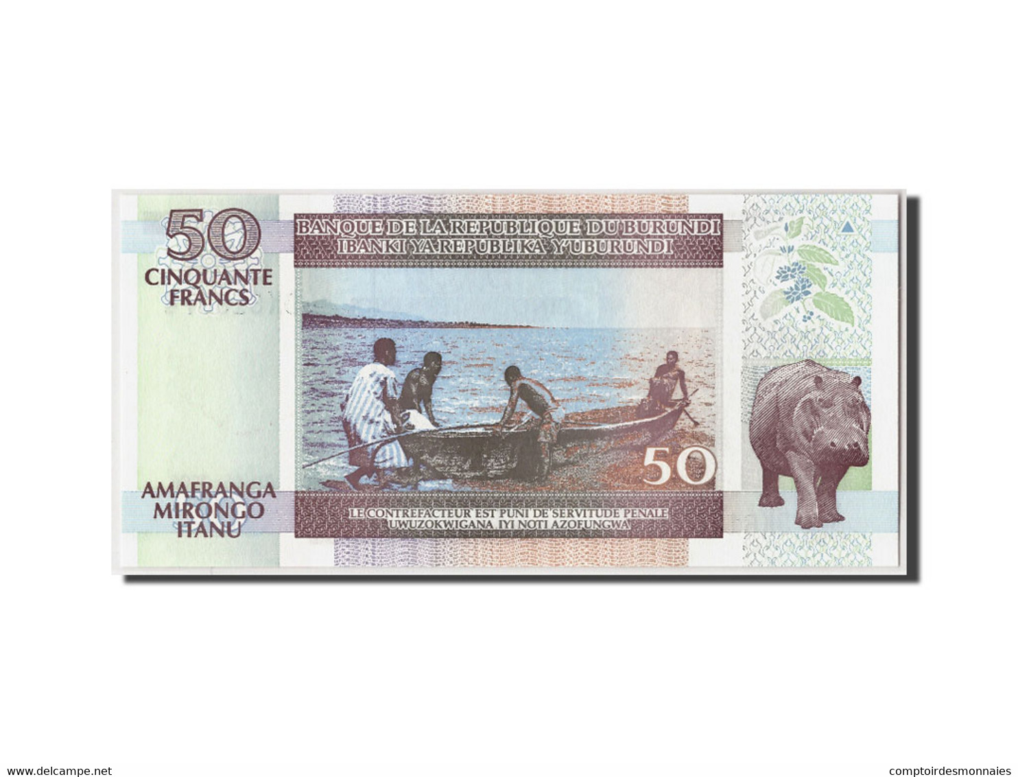 Billet, Burundi, 50 Francs, 2006, 2006-05-01, KM:36f, NEUF - Burundi