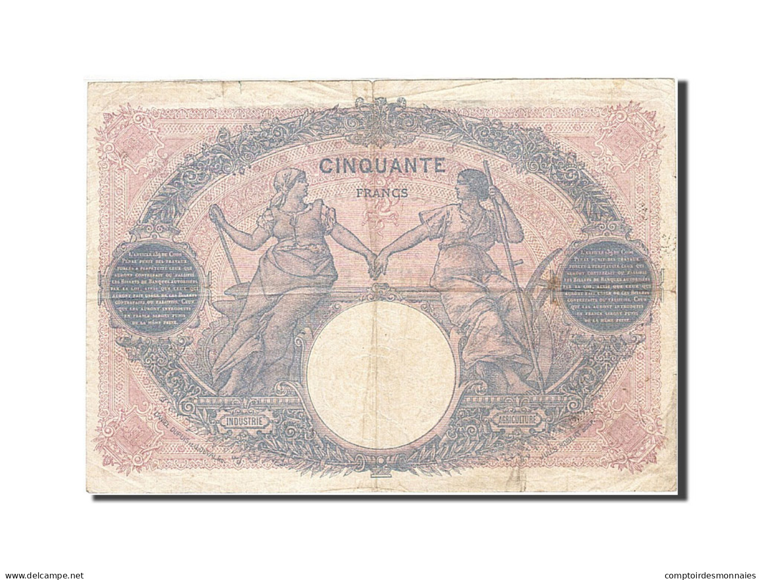 Billet, France, 50 Francs, 1889, 1922-06-28, TB, Fayette:14.35, KM:64g - 50 F 1889-1927 ''Bleu Et Rose''