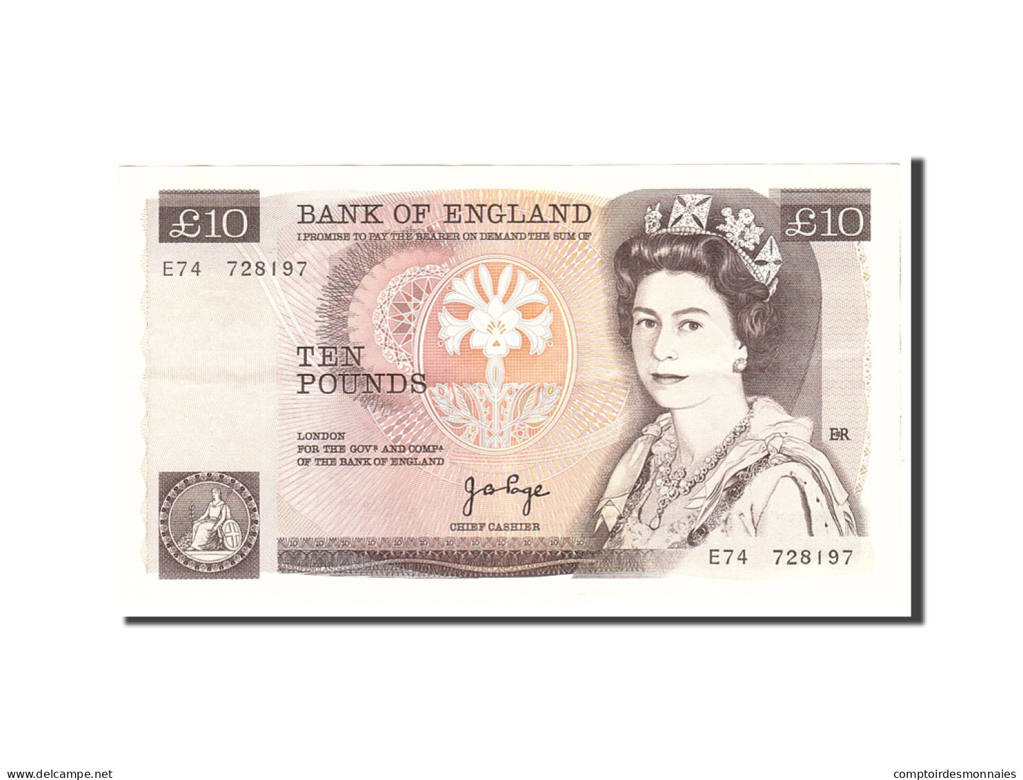 Billet, Grande-Bretagne, 10 Pounds, 1975, Undated, KM:379a, TTB+ - 10 Pounds