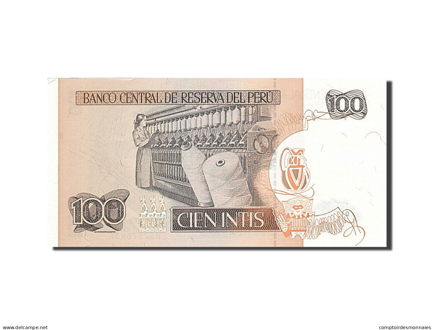 Billet, Pérou, 100 Intis, 1985-1991, 1987-06-26, KM:133, NEUF - Perú