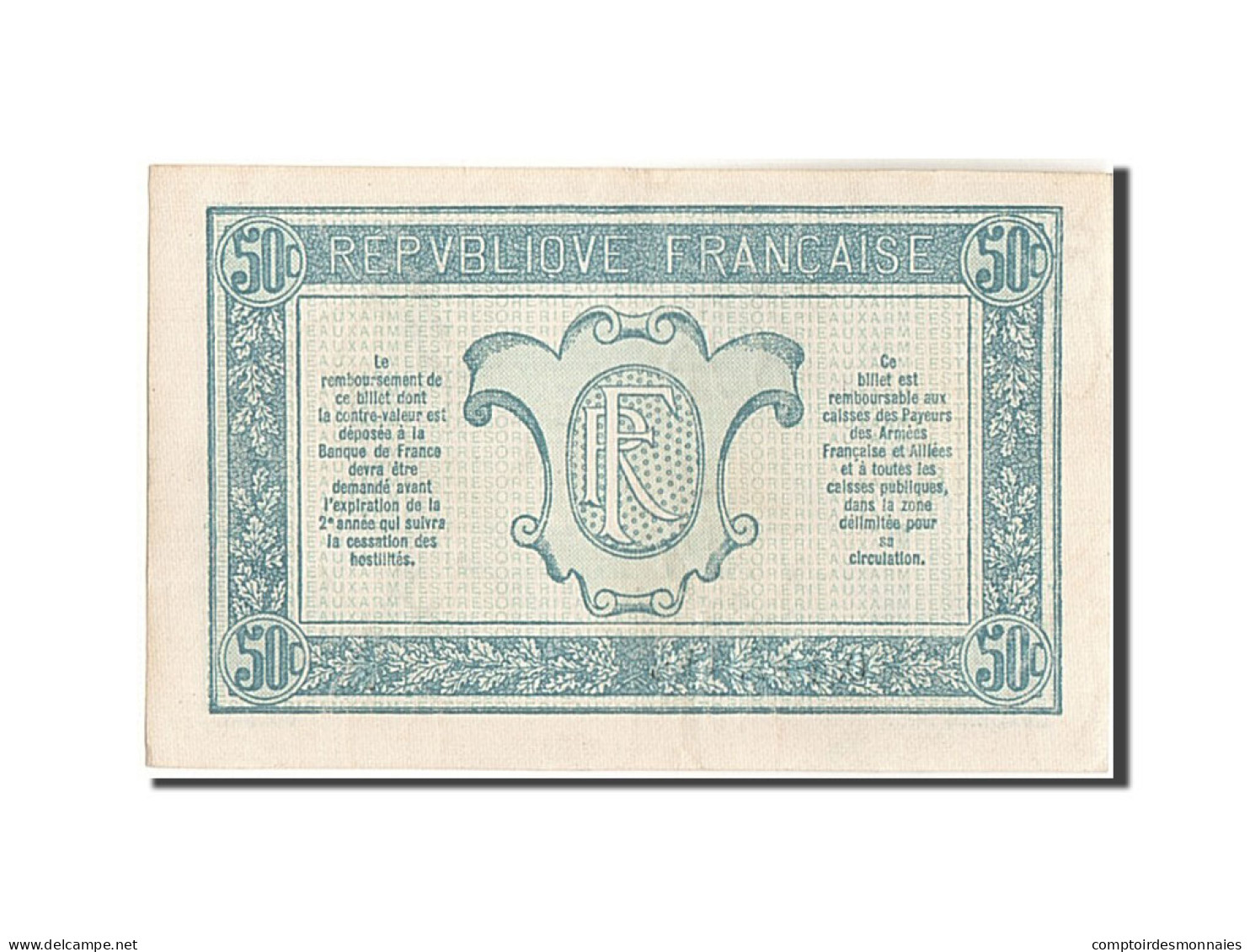 Billet, France, 50 Centimes, 1917-1919 Army Treasury, 1917, 1917, SPL - 1917-1919 Army Treasury