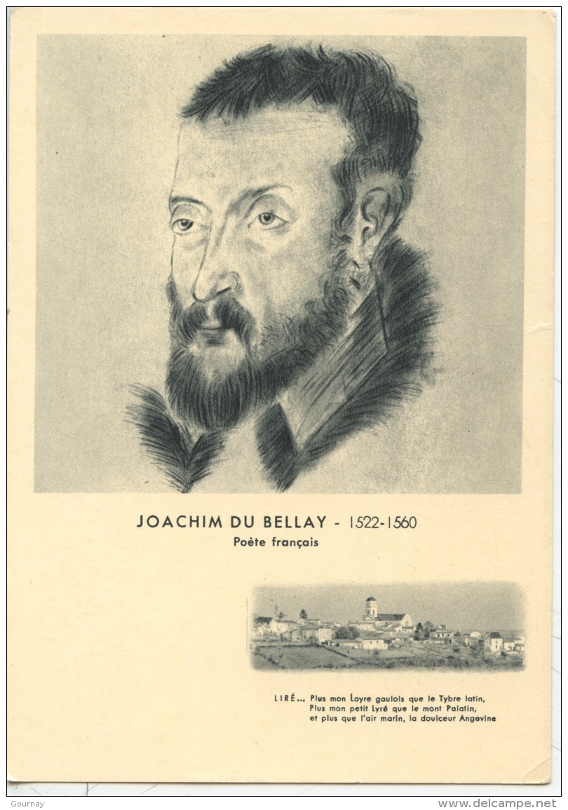 Joachim Du Bellay Né Au Liré - Amicale Philatélique De Cholet Juin 1958 (2 Scan) - Scrittori
