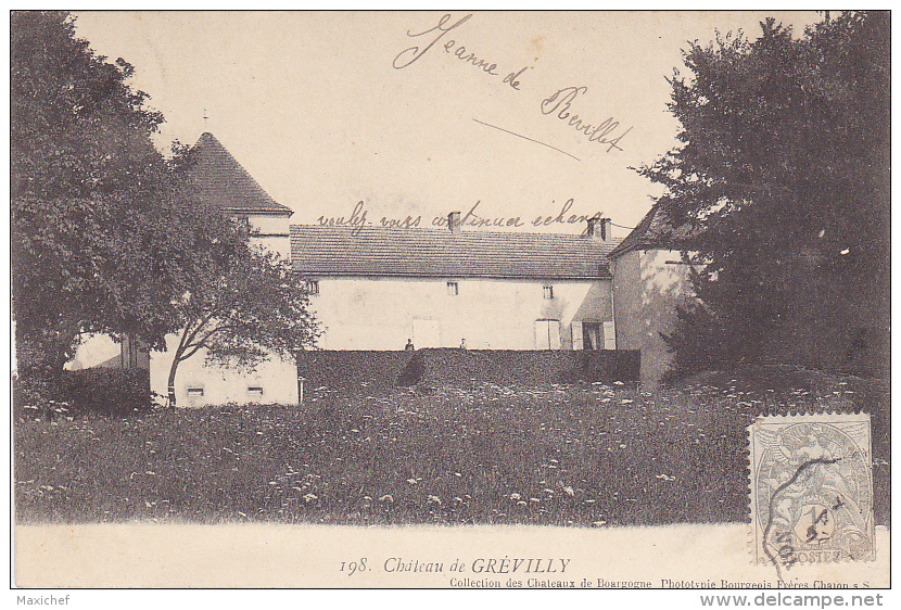 Château De Grevilly - Collection Des Châteaux De Bourgogne - N° 198 - Circulé Date Illisible - Other & Unclassified